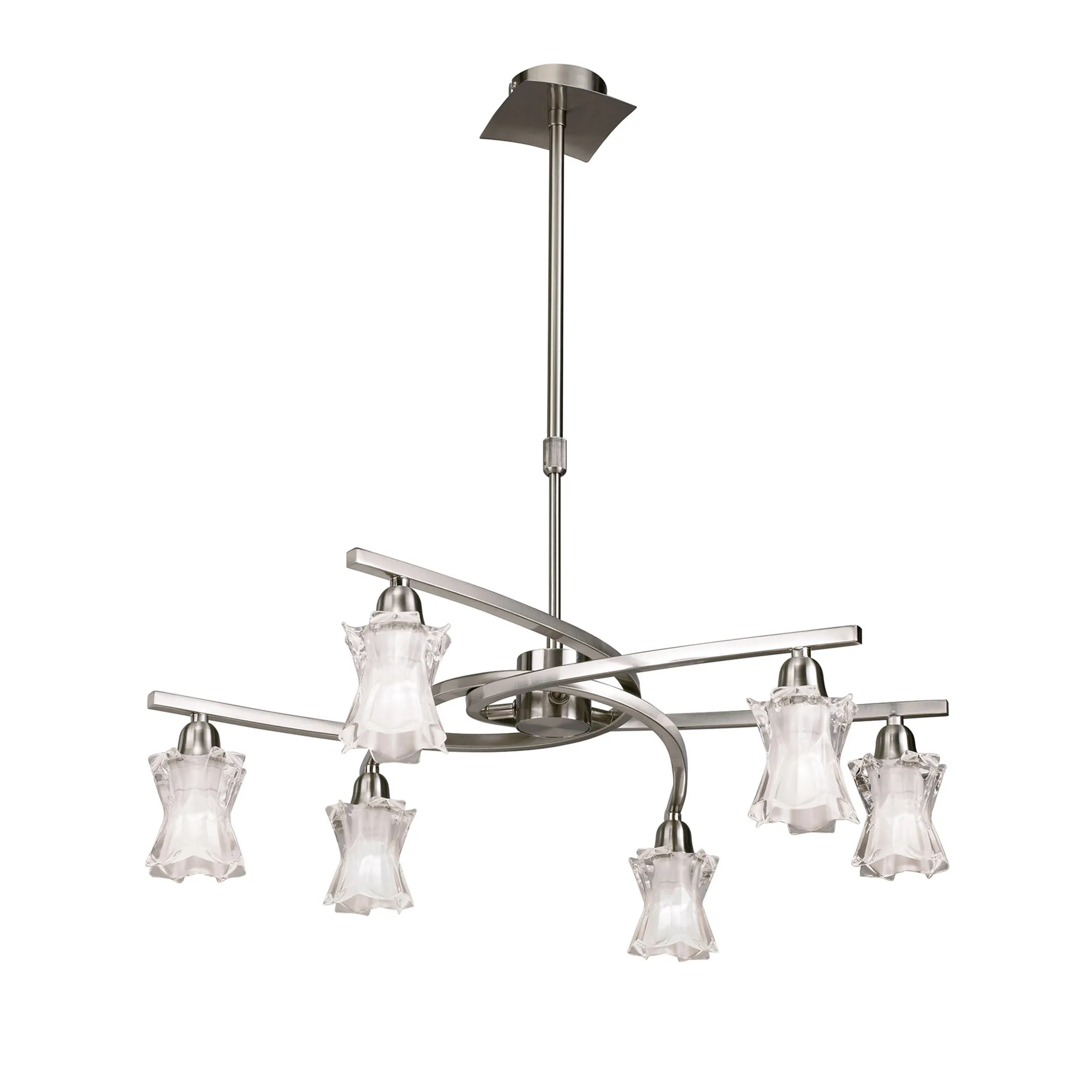 M8606/1  Alaska GU10 SN Telescopic/Semi Flush 6 Light